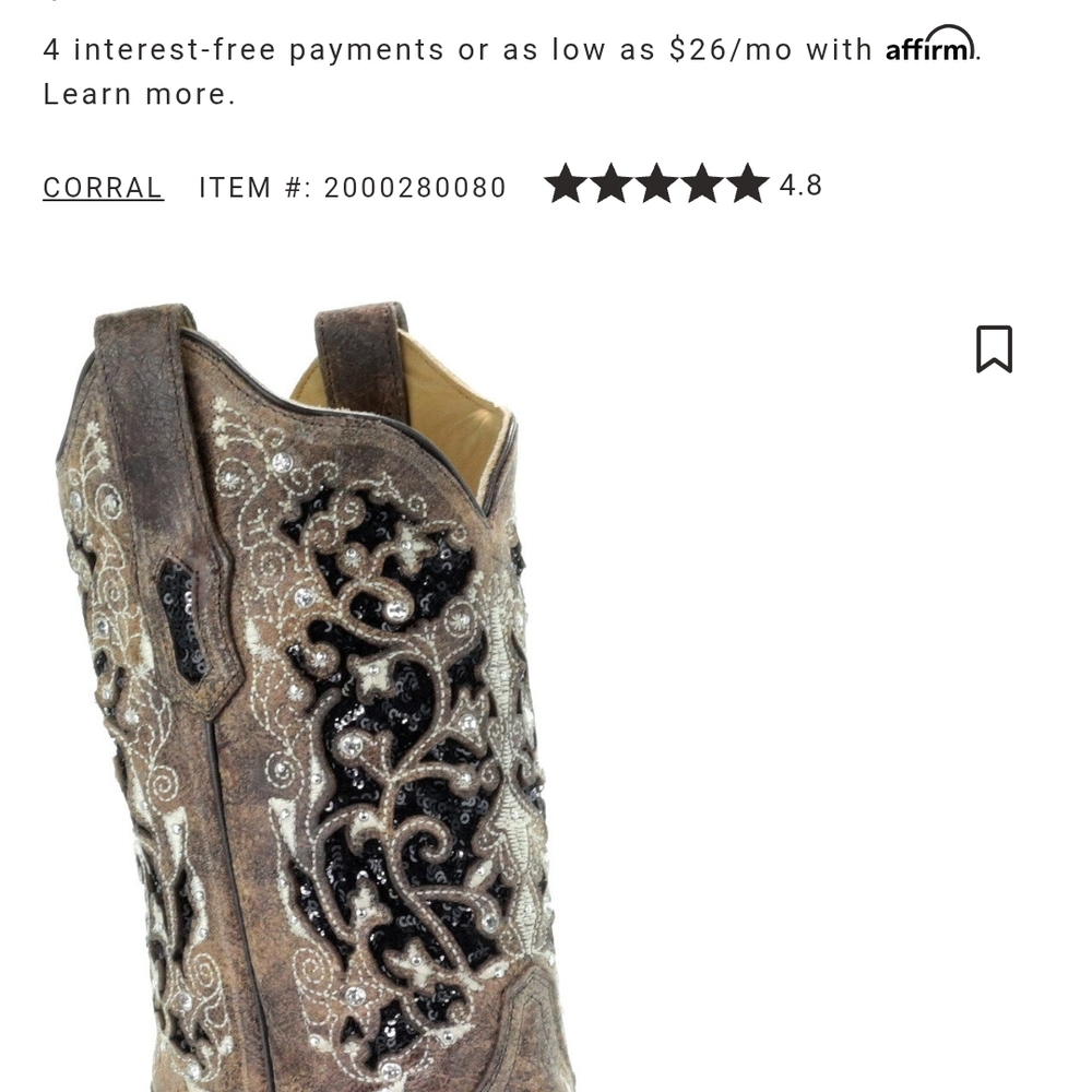 Women's Black and Silver Western Boots - Picture 11 of 11